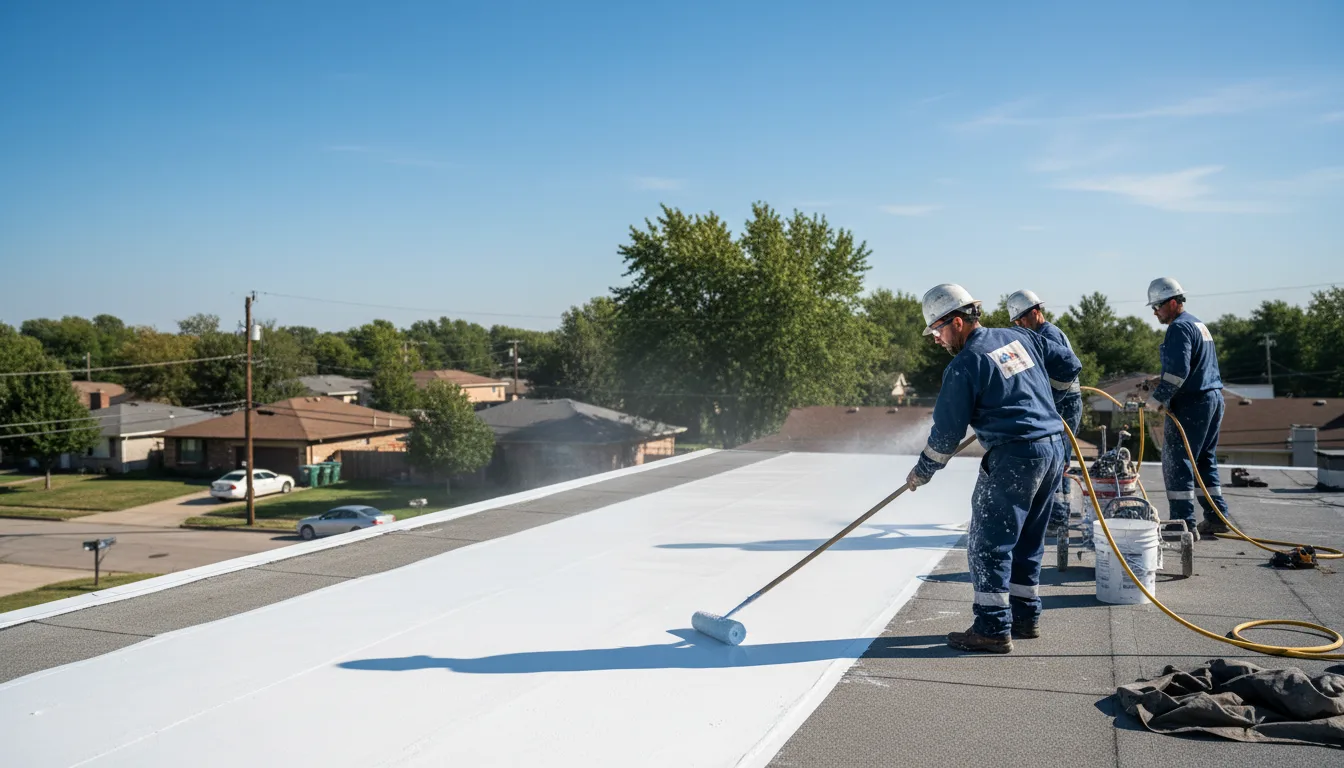 Commercial roof coating in Sarona, WI near me